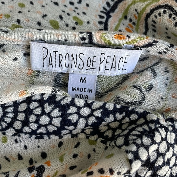 Patron of Peace Paisley Print Peplum Tank Top - Picture 4 of 5